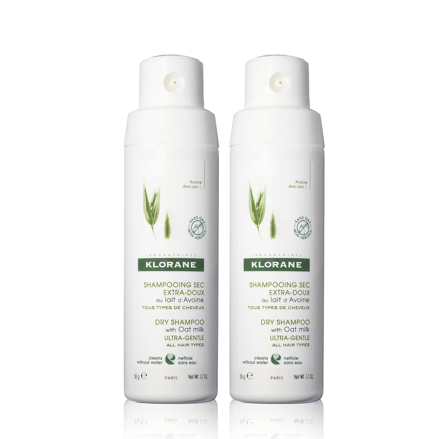 Klorane Dry Shampoo Powder with Oat Milk - Non-Aerosol, Eco-Friendly & Paraben-Free Formula for Oily Hair | Perfect for Travel, Gym & Quick Hair Refresh