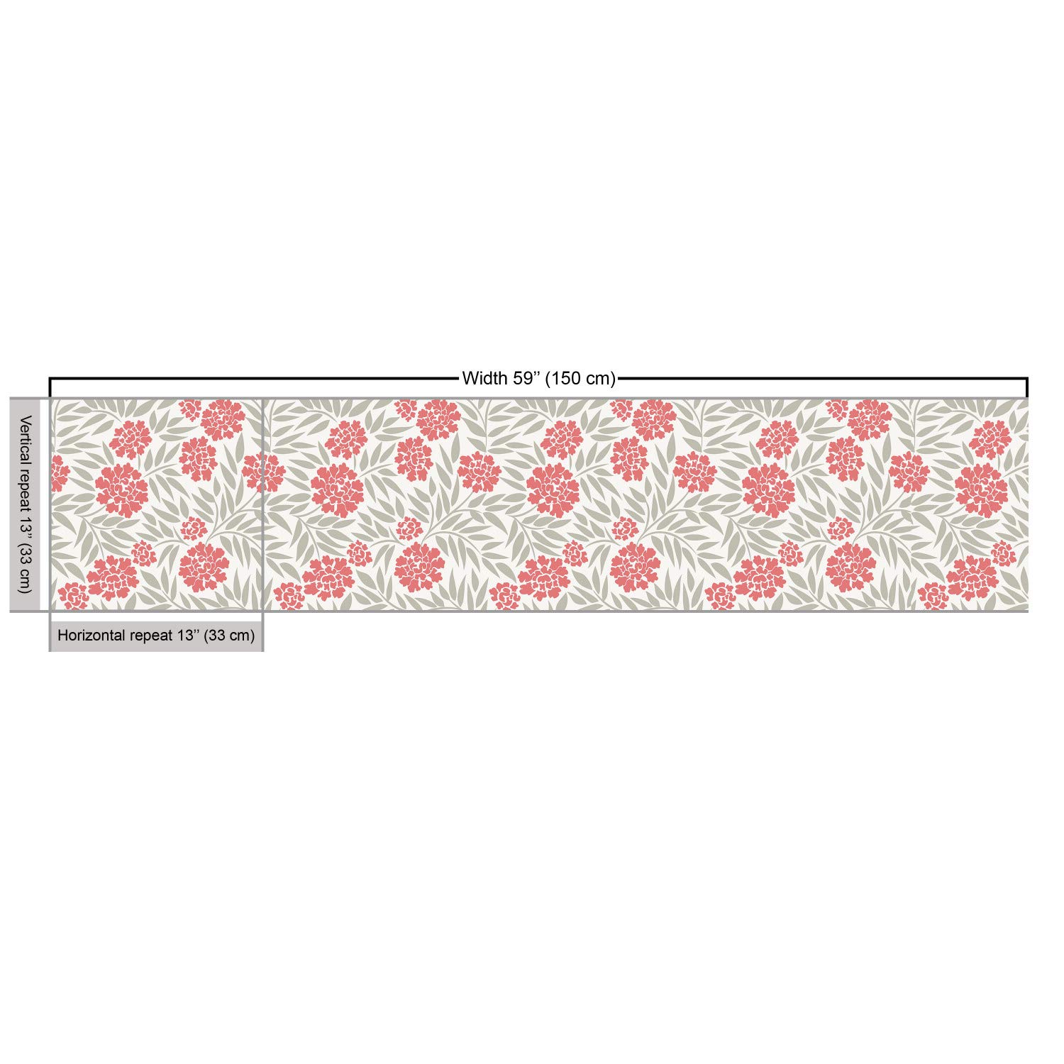 Ambesonne Dahlia Fabric by The Yard - Blooming Branches Field Floral Print with Peonies | Summer Romance Design | 10 Yards Coral Dust Coconut | Upholstery & Home Decor Fabric for Sofa, Curtains, Pillows | Perfect for Living Room, Bedroom & DIY Craft Projects