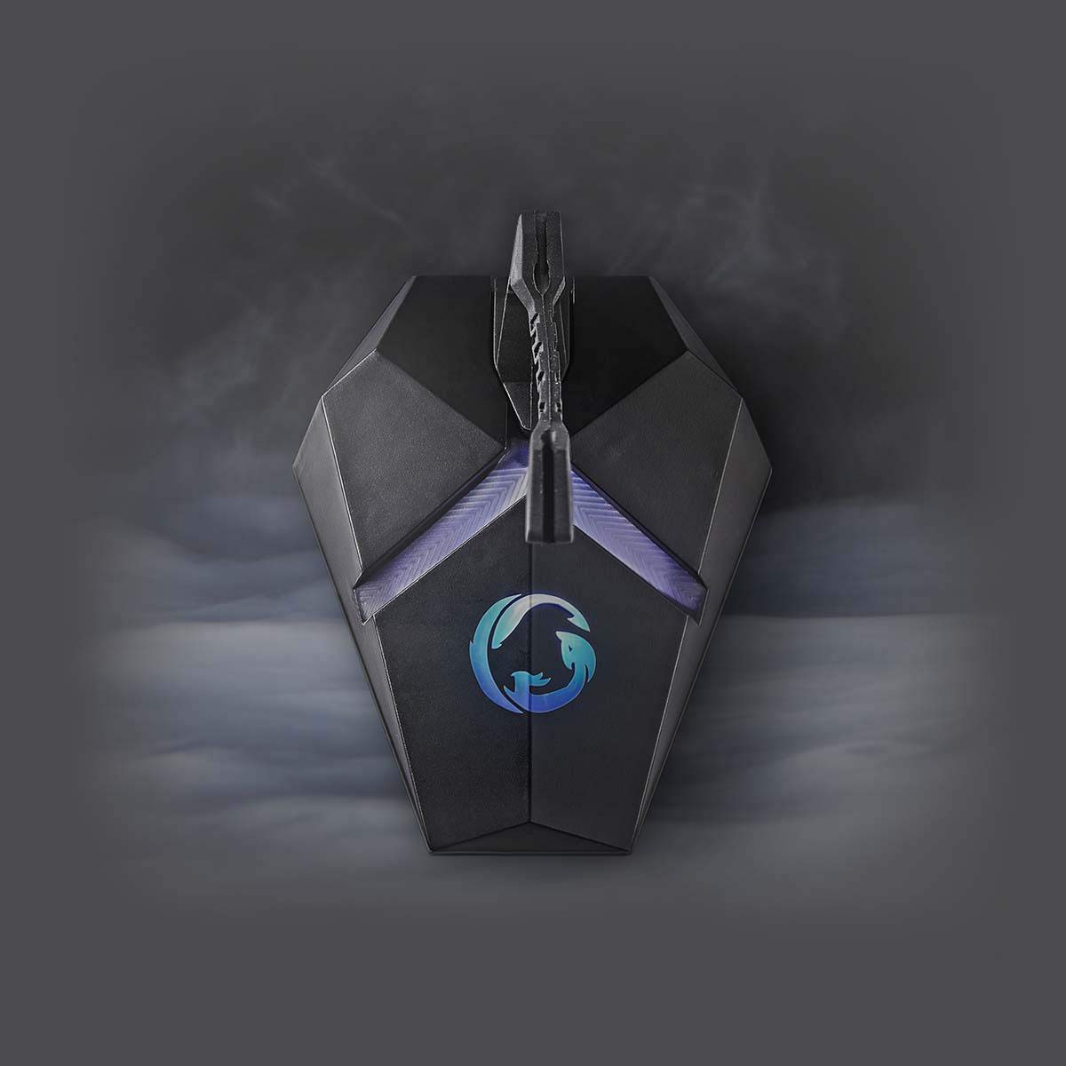 NEDIS Gaming Mouse Bungee with 3-Port USB Hub, RGB Backlit & Adjustable Clamp - Perfect for PC Gaming Setup, Esports & Office Workstation Accessories