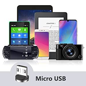 3-in-1 Magnetic 540° Rotating USB Cable Tip Set - USB C, Micro USB & Lightning Charger Adapters for iPhone Android Devices - Perfect for Travel, Home & Office Charging