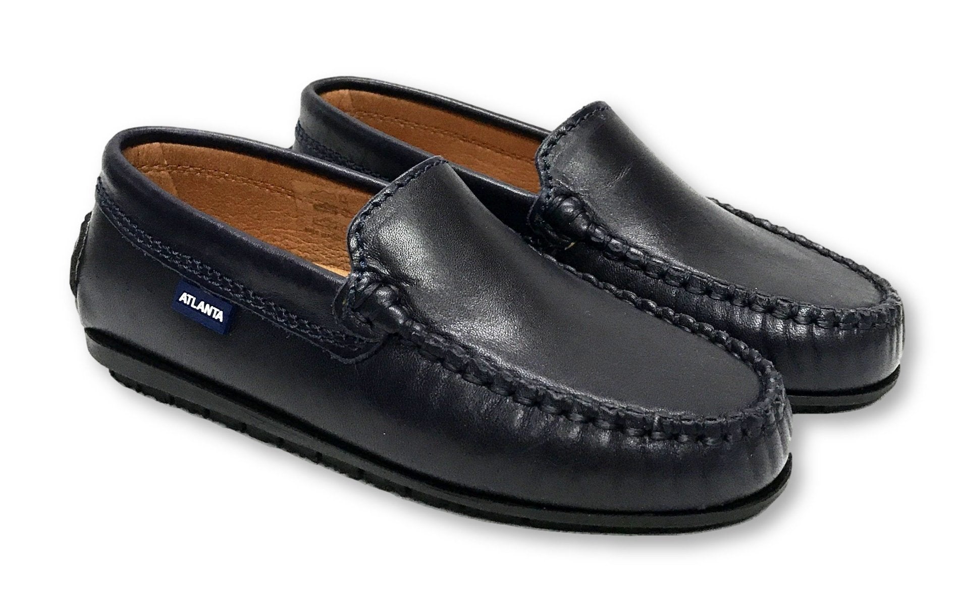 Men's Atlanta Moccasin Navy Blue Loafers - Comfortable Slip-On Shoes for Casual Wear & Office Outfits