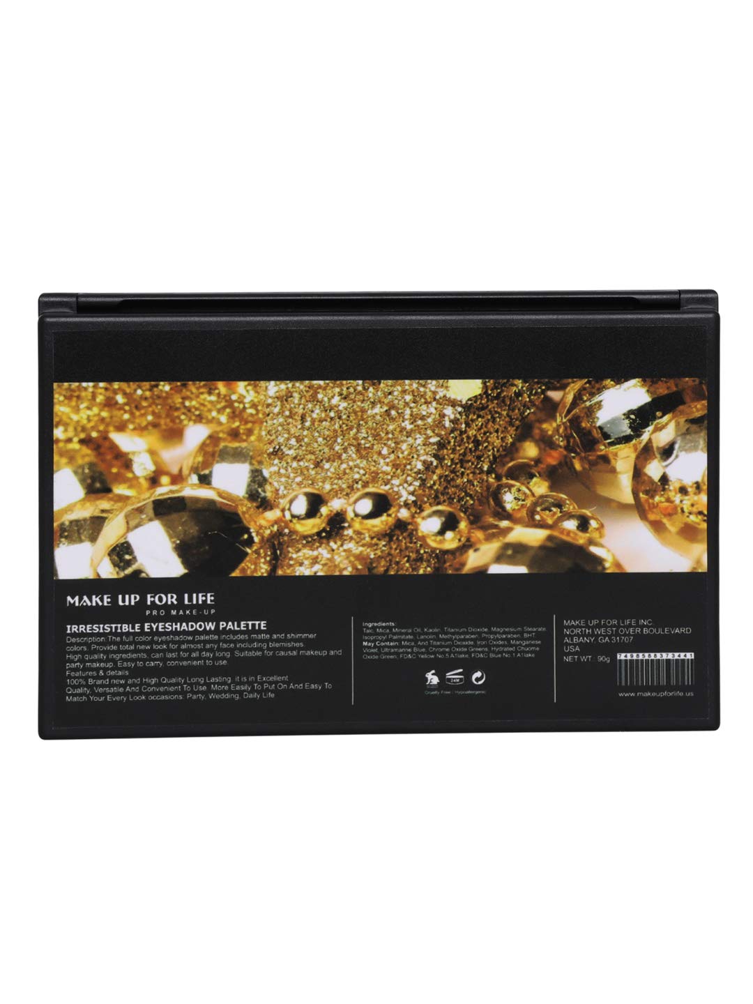 Make Up For Life Irresistible Eyeshadow Palette - 18 Highly Pigmented Matte & Shimmer Colors, 90g | Long-Lasting, Blendable Makeup for Day & Night Looks | Perfect for Parties, Weddings & Professional Makeup