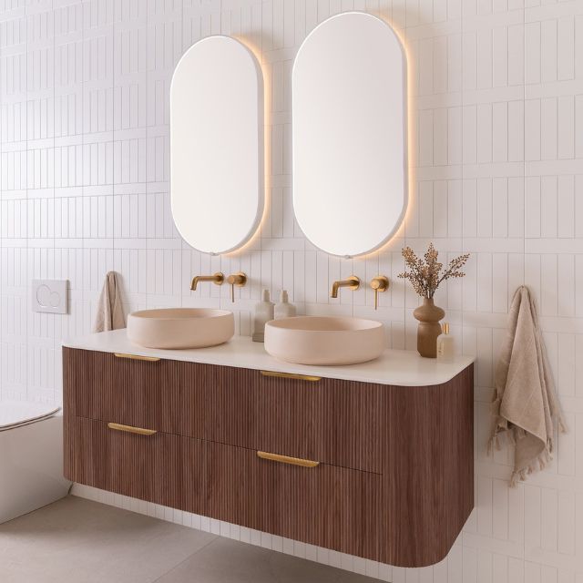 ADP Thirroul Wall Mounted Bathroom Vanity with Sink - Modern Floating Vanity for Small Bathrooms, Powder Rooms & Master Baths