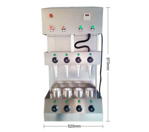 Commercial Pizza Cone Maker Machine with Rotational Oven - Professional Pizza Cone Forming Equipment for Restaurants, Food Trucks & Catering Businesses