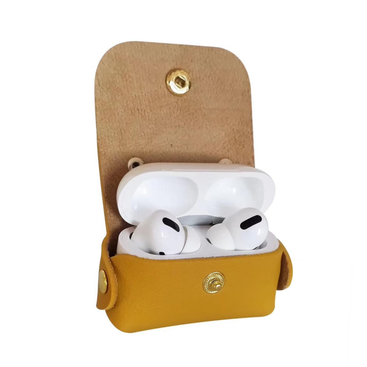 OSALADI PU Leather Earphone Cover for Headphones - Protective Case for AirPods, Wireless Earbuds (Black) - Perfect for Travel, Workout & Daily Use