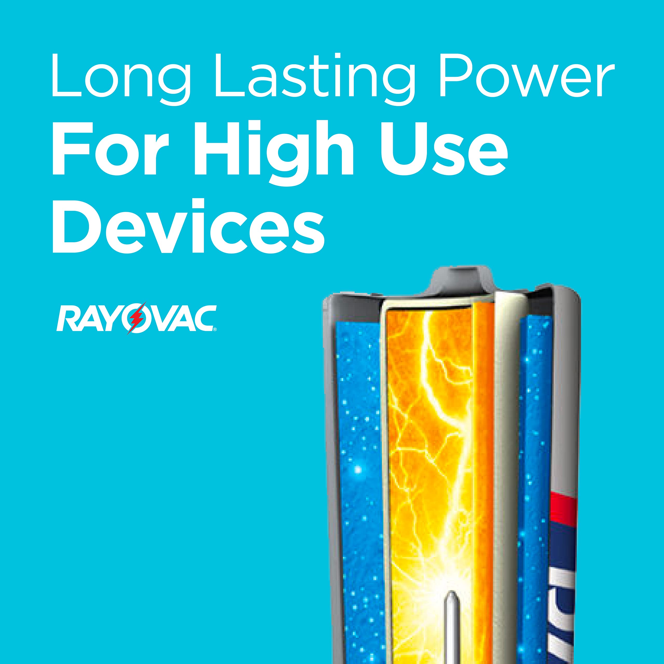Rayovac AA Alkaline Batteries - 72 Pack | Long-Lasting Power for Toys, Flashlights & Electronics | Double A Battery Bulk for Home & Office Use