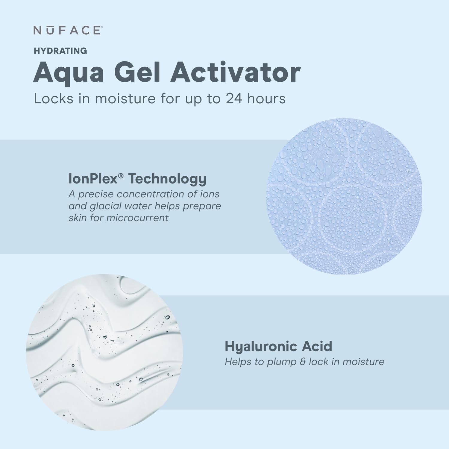 NuFACE Microcurrent Facial Toning Device Bundle with Aqua Gel & Super Peptide Booster Serum - Anti-Aging Skincare Set for Wrinkles & Firming - Home & Travel Use - IonPlex Technology Enhances Results (3.3oz + 1oz) - Perfect for Daily Skincare Routine & On-The-Go Beauty Treatments
