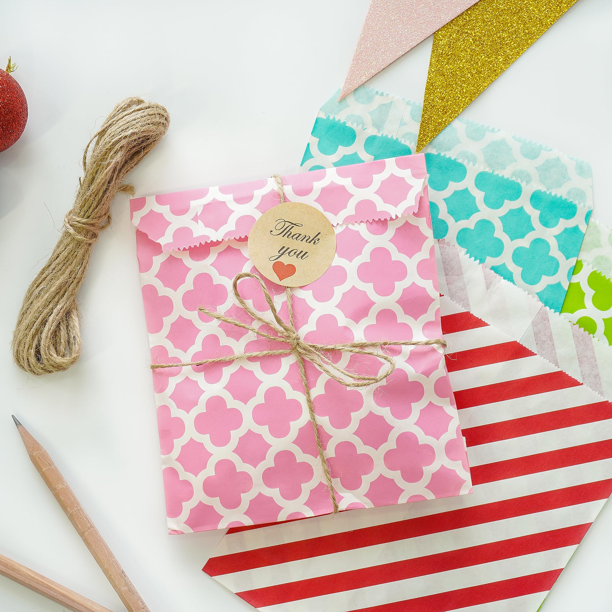 200 Pcs Blue Polka Dot Candy Buffet Bags - 5x7 Inch Small Cookie Treat Bags for Wedding, Birthday Party Favors - Perfect for Baby Showers, Bridal Showers & Holiday Events
