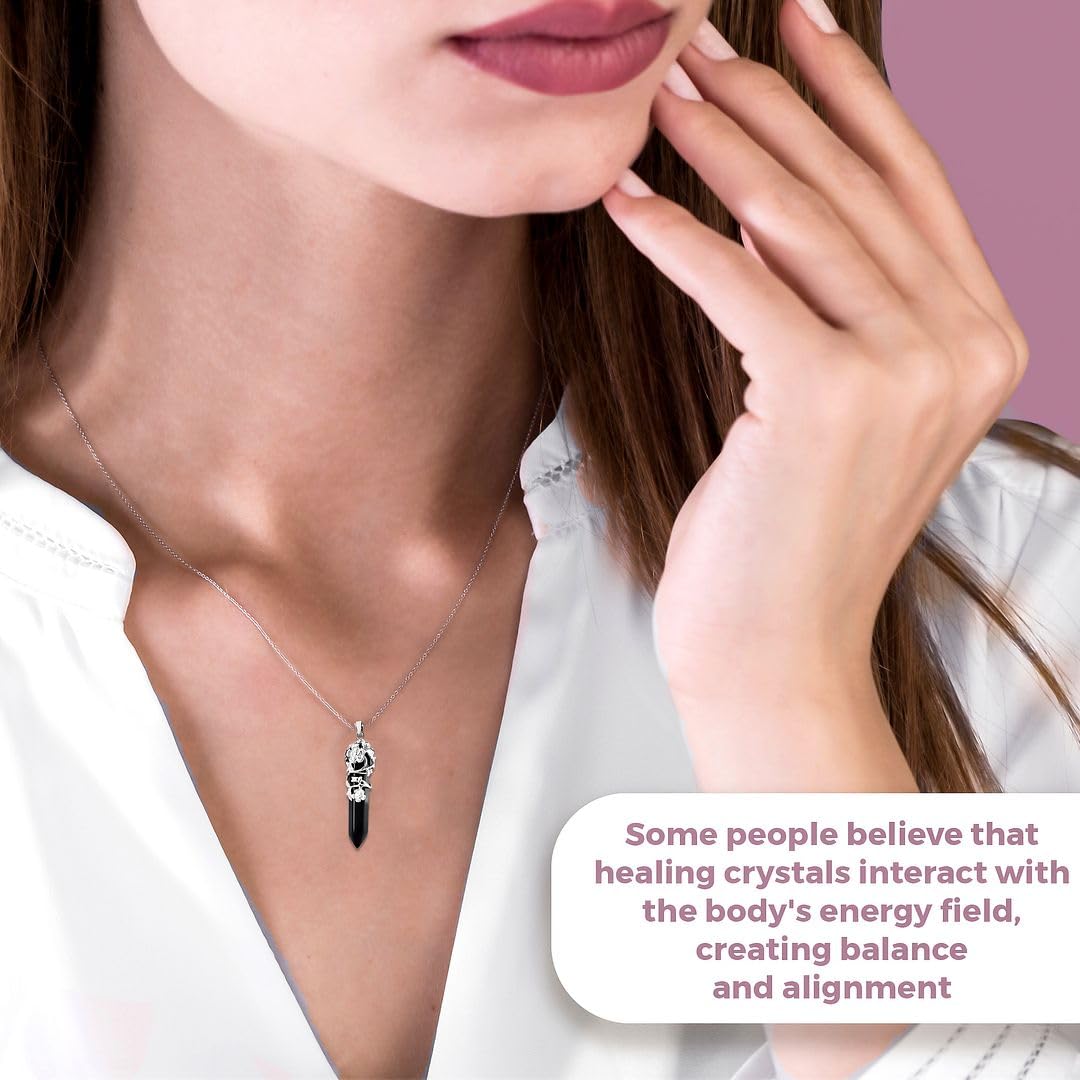 Real Natural Healing Crystal Necklaces for Women - 24
