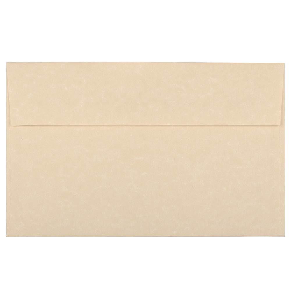 JAM PAPER A10 Parchment Invitation Envelopes 6x9.5 Inches - Eco-Friendly Brown Recycled Paper - Bulk Pack of 500 for Wedding, Party & Business Events - Perfect for Greeting Cards, RSVPs & Formal Correspondence