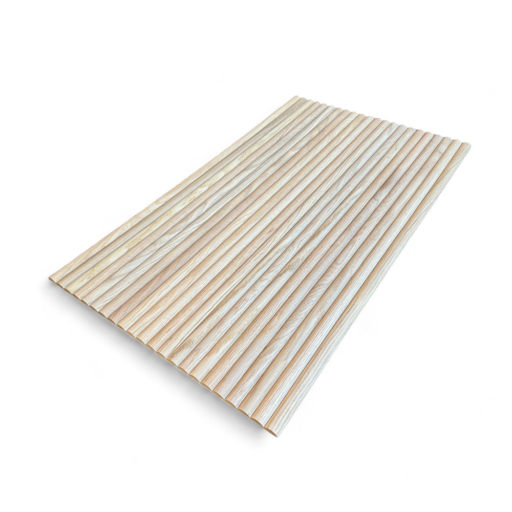 WOODFLEX Flexible Wooden Slat Under Bench Counter Panel - Oak Veneer 900mm x 600mm Half Round for Kitchen Islands & Bar Counters