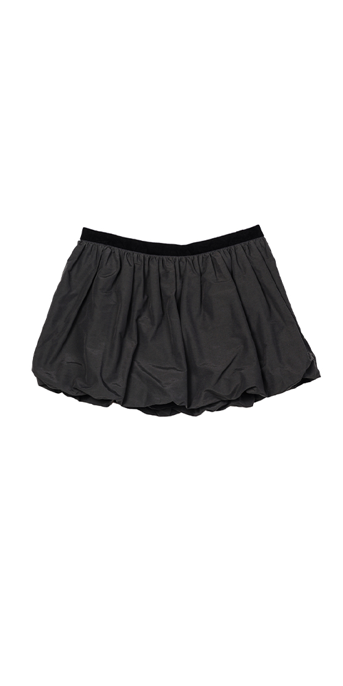 Antonia Black Bubble Skirt for Women - Elegant & Flowy Midi Skirt for Casual Outings, Parties & Office Wear