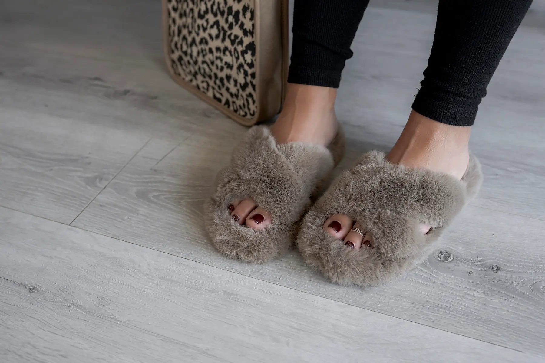 Drew Criss Cross Slippers for Women - Soft Comfortable House Shoes with Trim - Perfect for Indoor, Lounge, and Spa Use