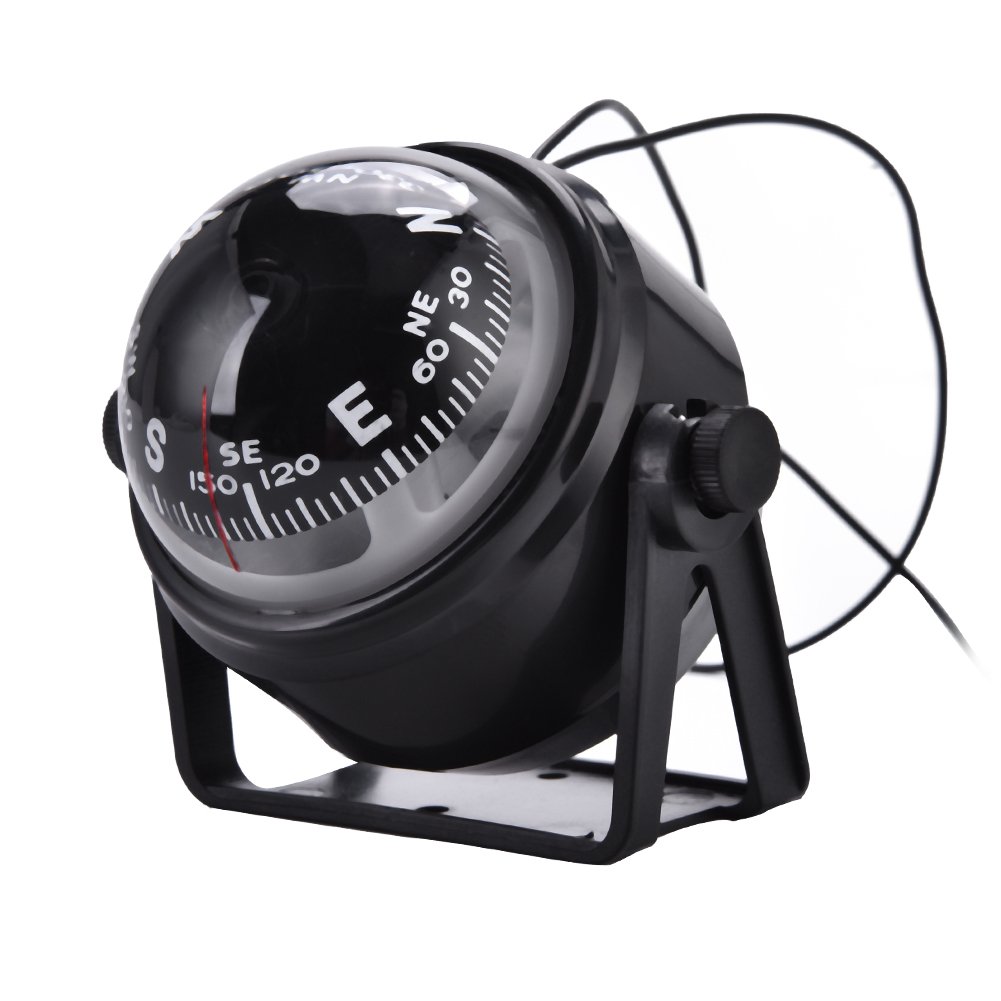 **Boat Compass - High Precision LED Military Digital Magnetic Compass for Marine, Boating & Car Navigation - Perfect for Outdoor Adventures, Hiking & Emergency Survival Kits**