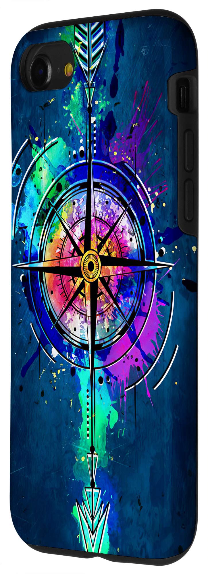 Premium Arrow-Compass Design Protective Case for iPhone SE (2020) / 7 / 8 - Durable Shockproof Cover with Stylish Outdoor Adventure Theme | Perfect for Hiking, Camping & Travel Accessories