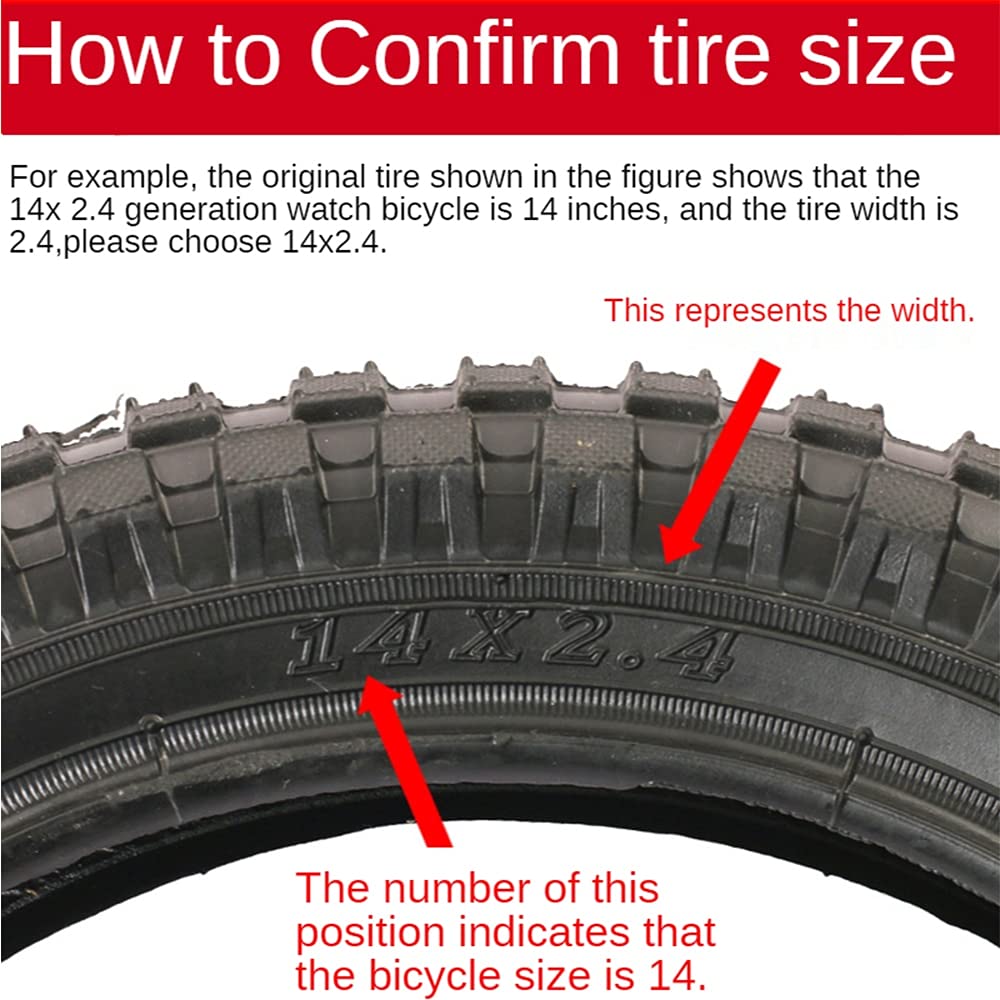 Premium Bike Tires for BMX, Folding, Road & Mountain Bikes - 12/14/16/18/20 x 2.125 Inches - Durable All-Terrain Bicycle Tires for Kids & Adults - Perfect for Commuting, Off-Road Adventures & Daily Cycling