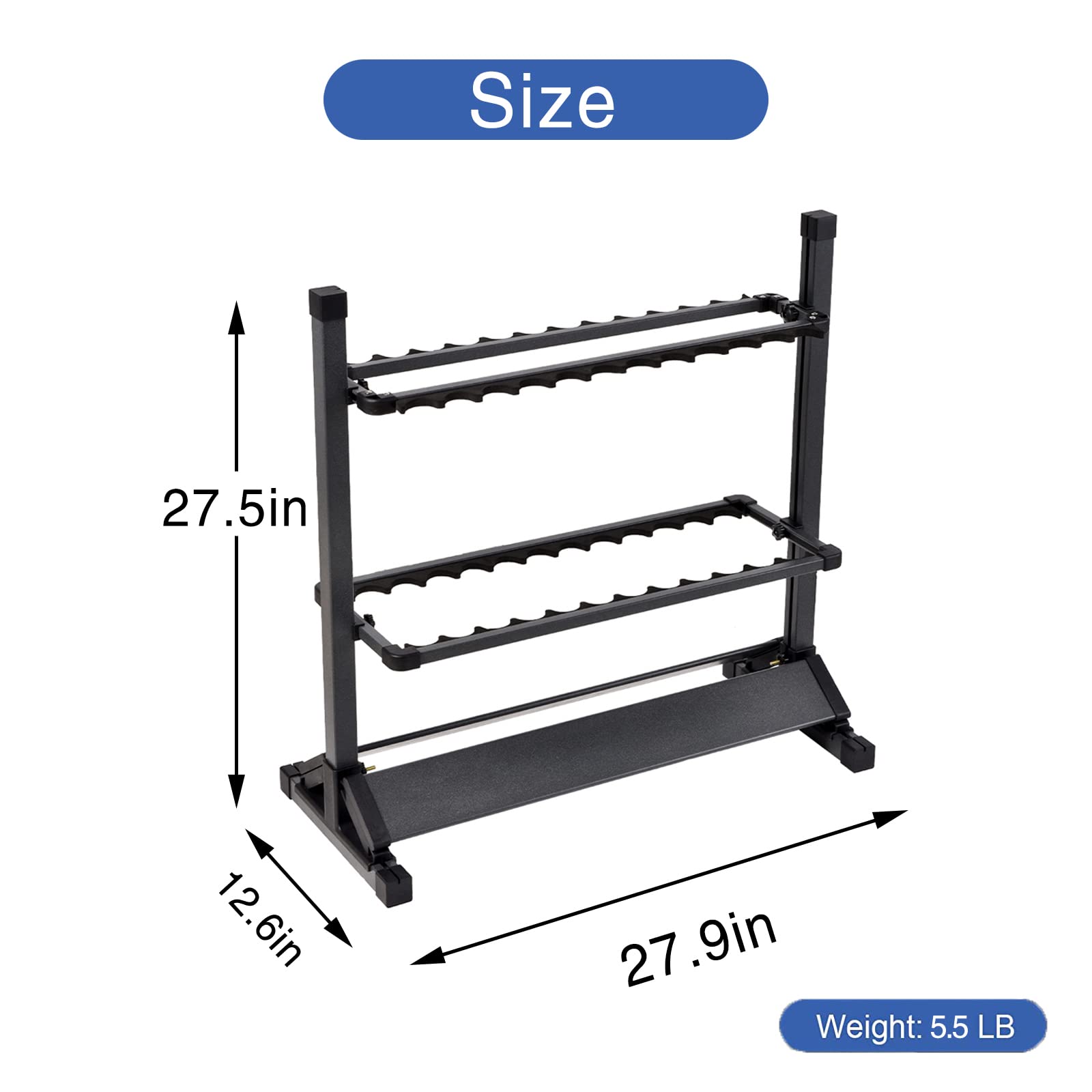 JOYWAVE Aluminum Fishing Rod Holders - Portable Vertical Ground Display Rack for 24 Fishing Poles | Durable & Lightweight Fishing Gear Storage for Boats, Shore Fishing & Garage Organization