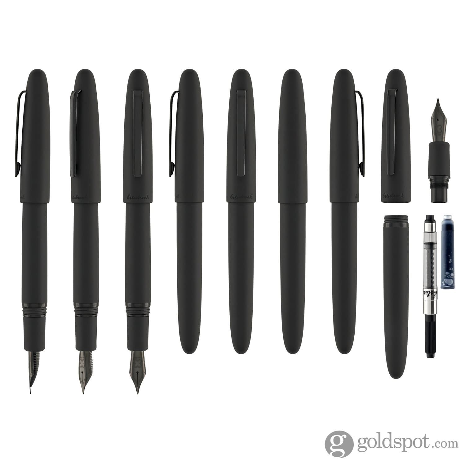 Esterbrook Estie Regular Fountain Pen - Premium Black Trim Raven Design for Writing, Calligraphy & Gifting | Elegant Office, School & Home Use