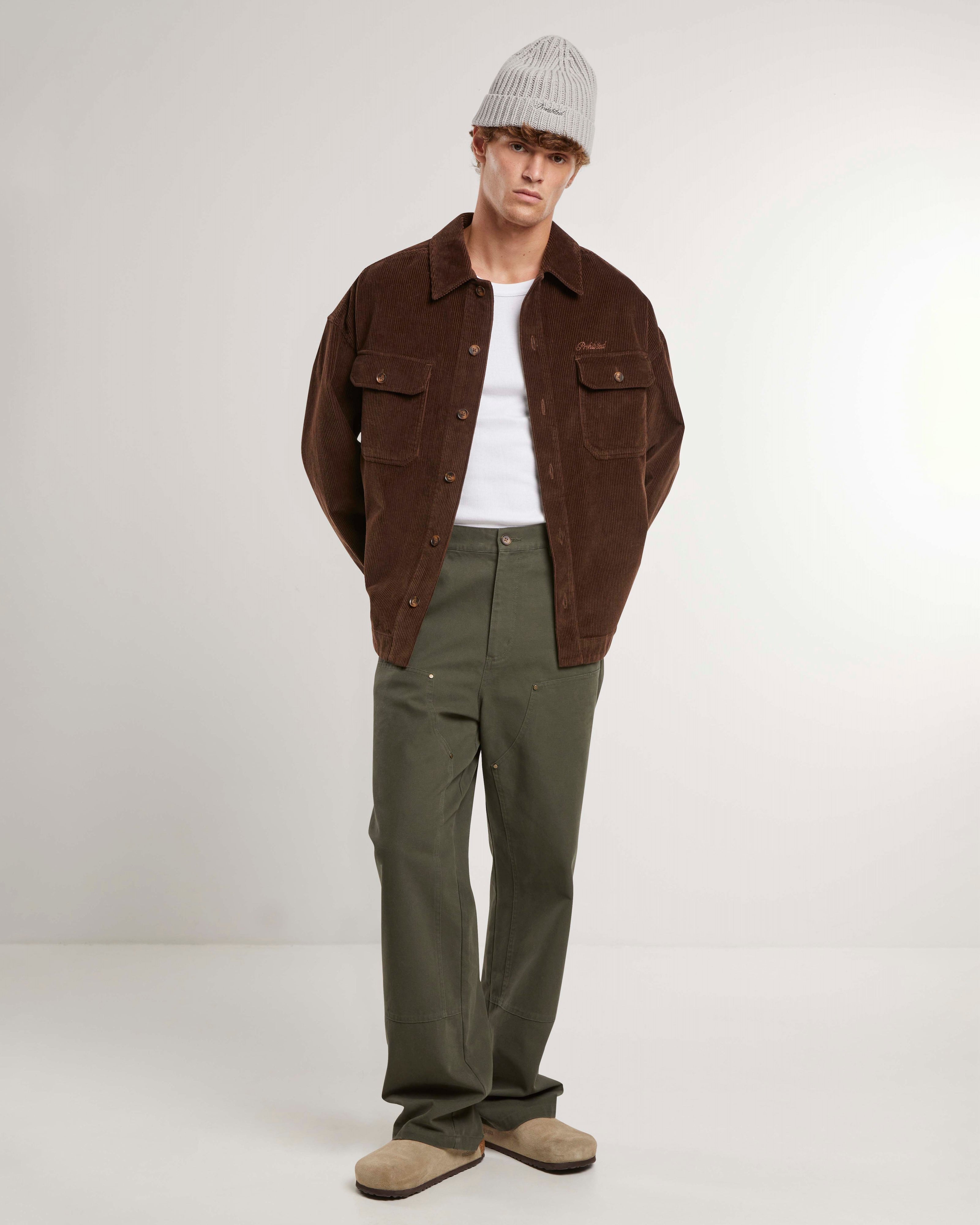 Men's Corduroy Overshirt Jacket in Rich Brown - Casual Layering for Fall & Winter | Perfect for Outdoor Adventures and Urban Style