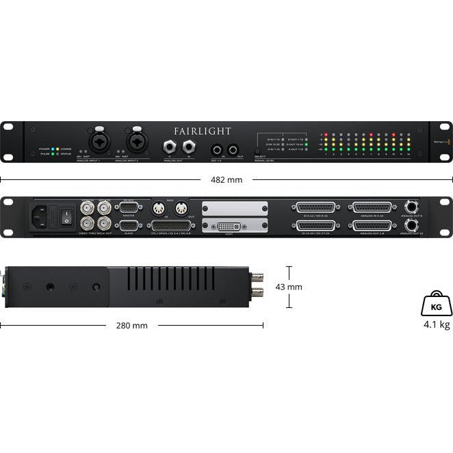 Blackmagic Design Fairlight Professional Audio Interface - High-Quality Sound Recording & Mixing for Studios, Podcasts & Live Performances