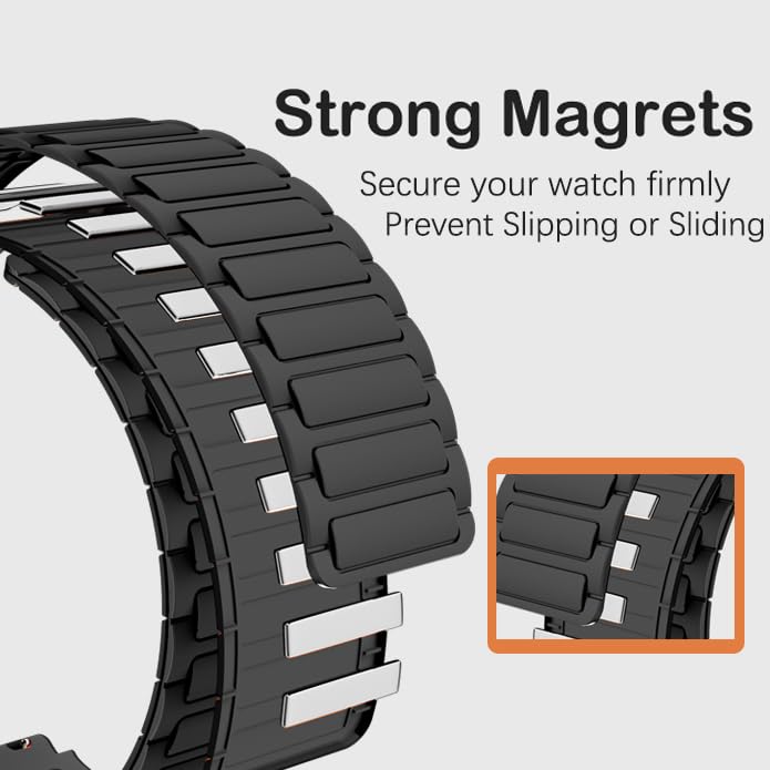 EVPLNT Magnetic Watch Band for Google Pixel Watch 2 & Pixel Watch - Adjustable Silicone Strap with Secure Magnetic Closure - Perfect for Workouts, Running & Everyday Wear