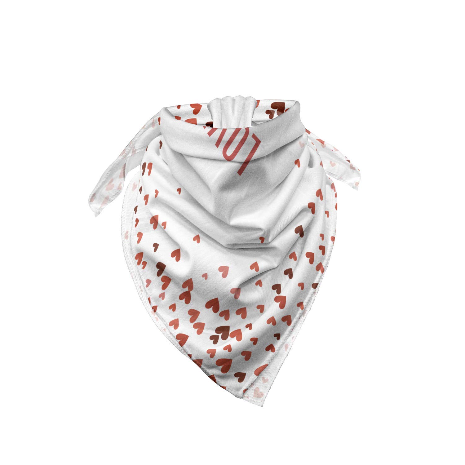 Ambesonne Love Bandana - Romantic Heart Illustration Unisex Head & Neck Scarf for Men & Women - Perfect for Valentine's Day, Couple Outfits & Music Festivals
