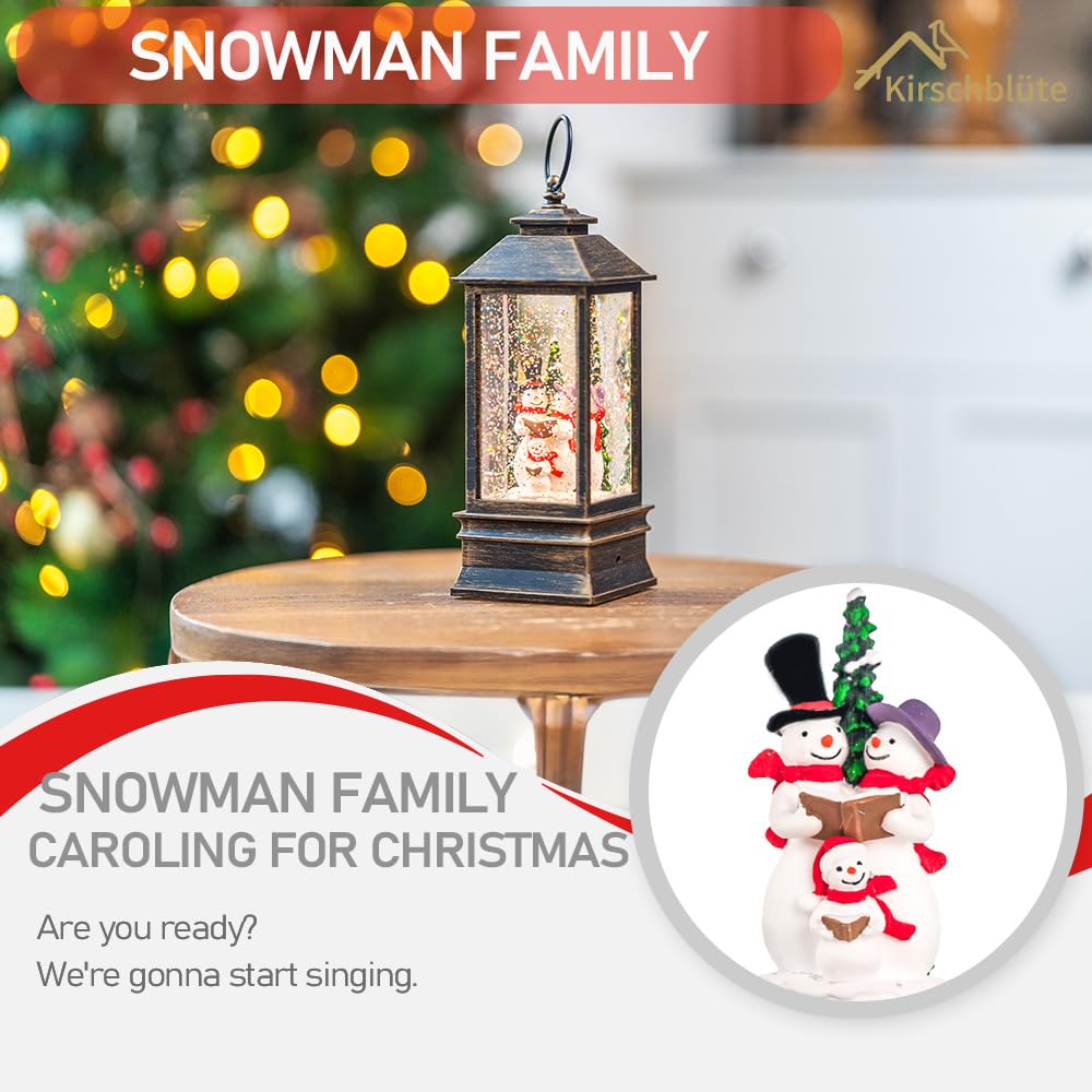 Snow Globe Lights with Music - USB/Battery Powered for Christmas Decor
