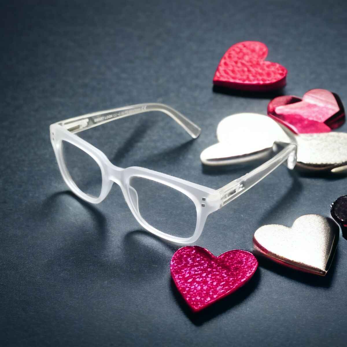 Progressive Multifocal Reading Glasses - Matt White Square Frames with Blue Light Blocking Technology for Computer Work & Reading Comfort