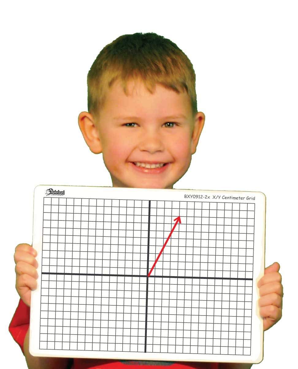 30-Pack Double-Sided X/Y Centimeter Graph Dry Erase Boards with Markers & Erasers for Students - BXYC0912-30 by The Markerboard People - Perfect for Math Class, Homework & STEM Learning Activities