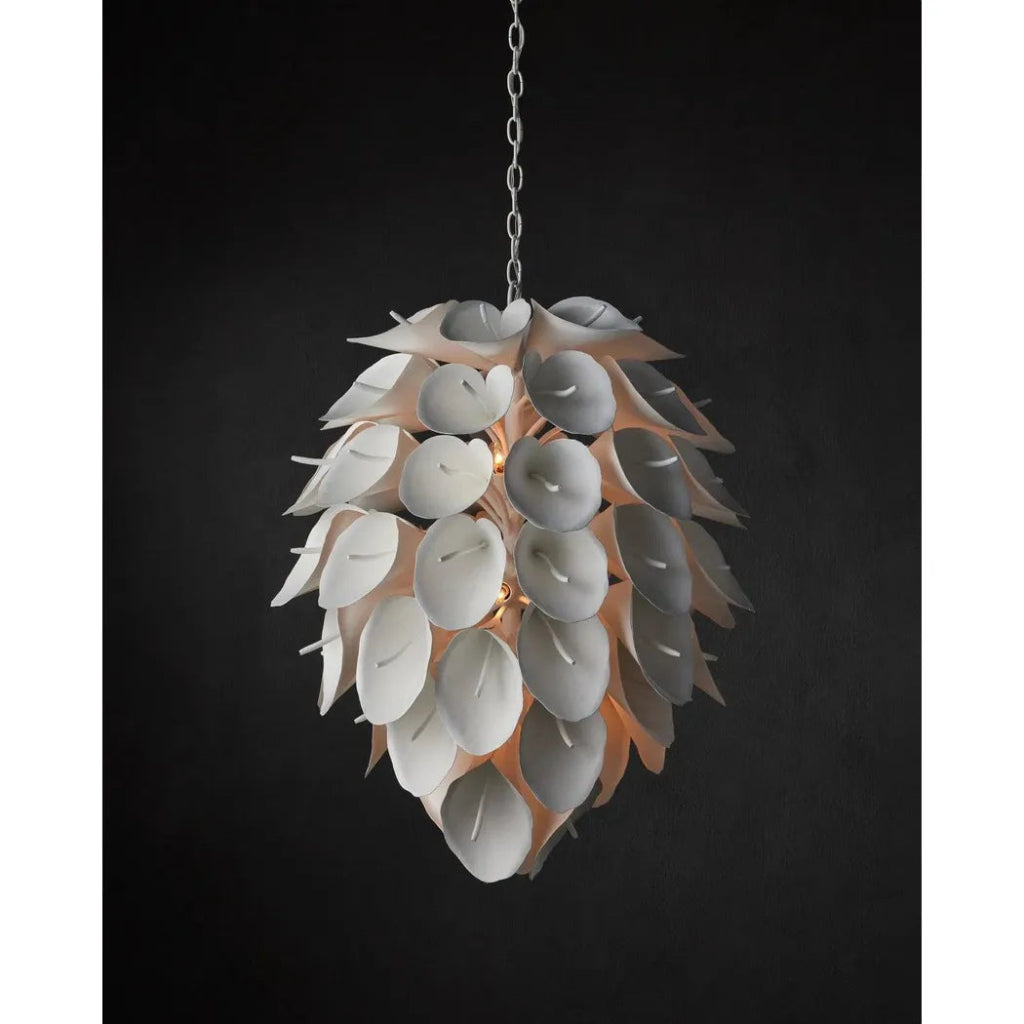 33.75 Inch Diego Iron White Chandelier - Modern Farmhouse Ceiling Light Fixture for Dining Room, Bedroom, Living Room & Kitchen Decor