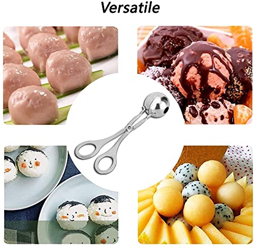 Premium Stainless Steel Meat Ball Maker & Cake Pop Maker - Non-Stick Melon Baller for Perfect Meatballs, Fish Balls & Rice Balls | Ideal for Home Cooking, Party Food Prep & Professional Kitchen Use