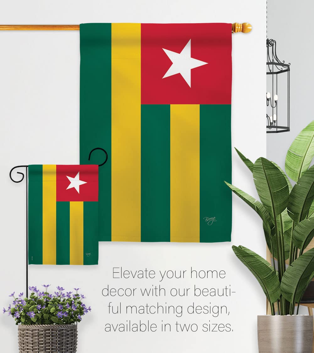 Breeze Decor Togo Nationality House Flag Set 28x40