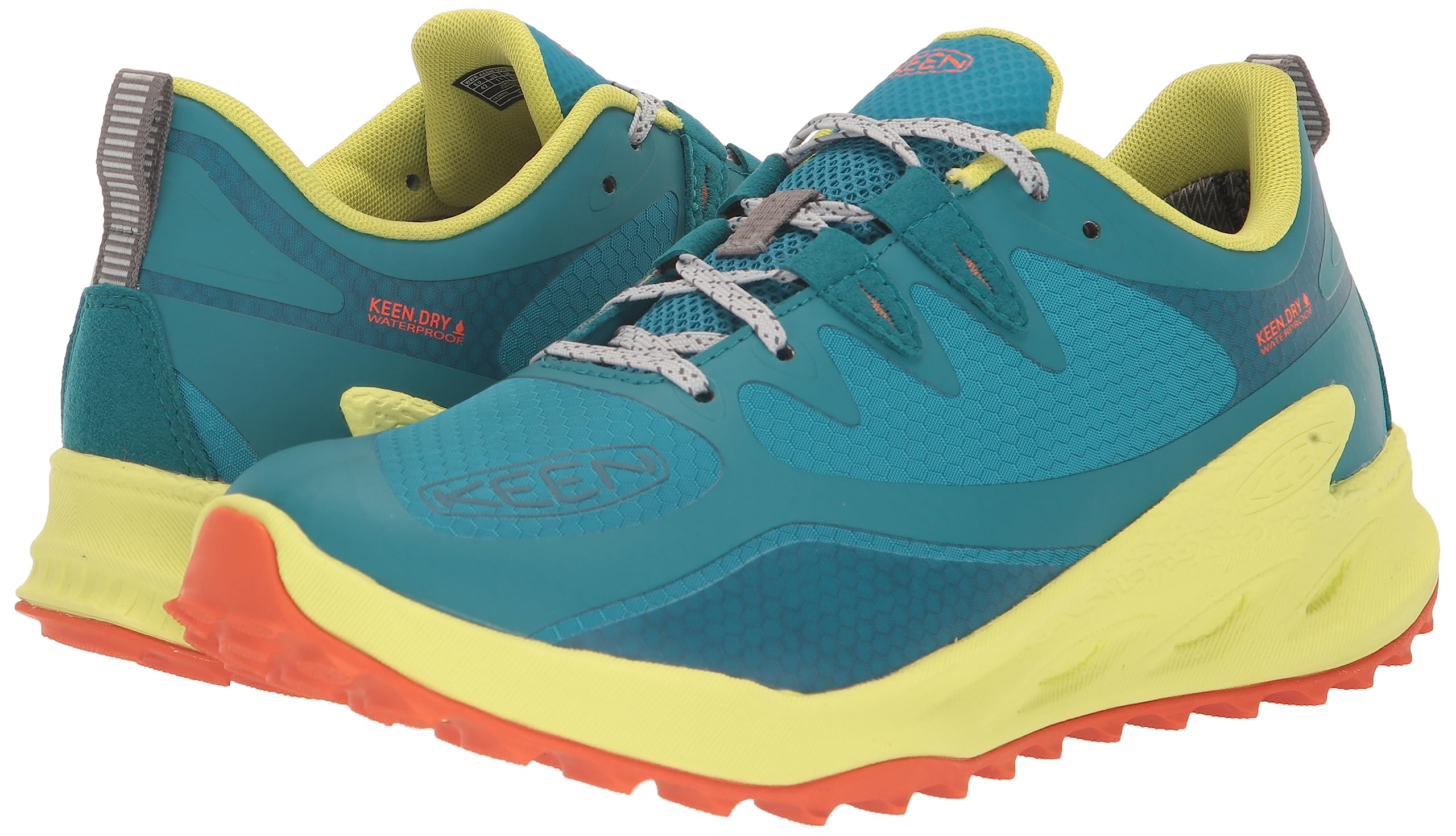 KEEN Women's Zionic Low Height Waterproof Hiking Shoes - All Terrain Outdoor Trail Running & Walking Shoes for Women, Fjord Blue/Evening Primrose, Size 11 | Perfect for Hiking, Camping & Travel Adventures