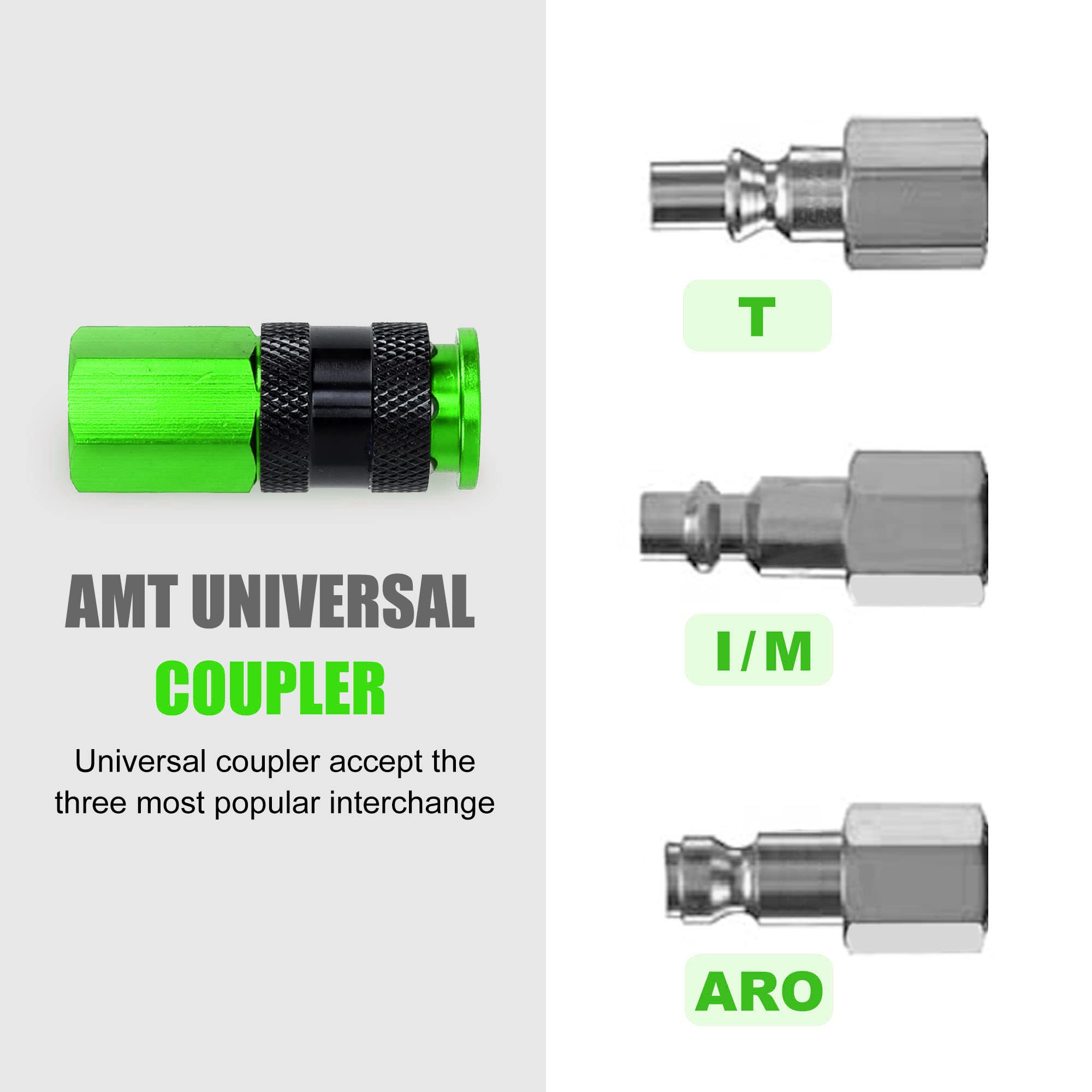 6-Piece AMT Universal Air Couplers with 1/4