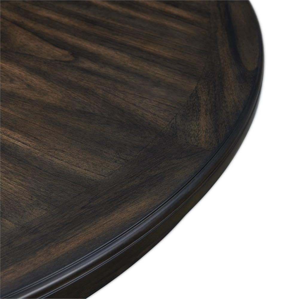 BOWERY HILL Mid-Century Modern Walnut Dining Table - Standard Height Solid Wood Kitchen Table for Dining Room, Breakfast Nook & Small Spaces
