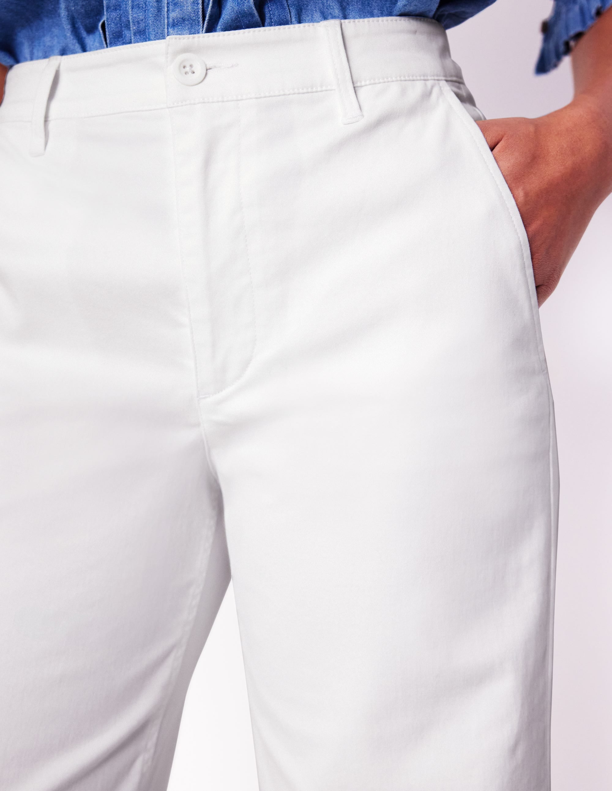 Barnsbury Men's Slim Fit Chino Pants in White - Comfortable Casual Dress Pants for Office, Business & Everyday Wear