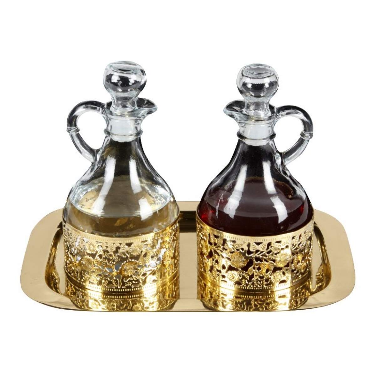 Christian Cruet Tray - Elegant Communion Serving Set for Church & Home