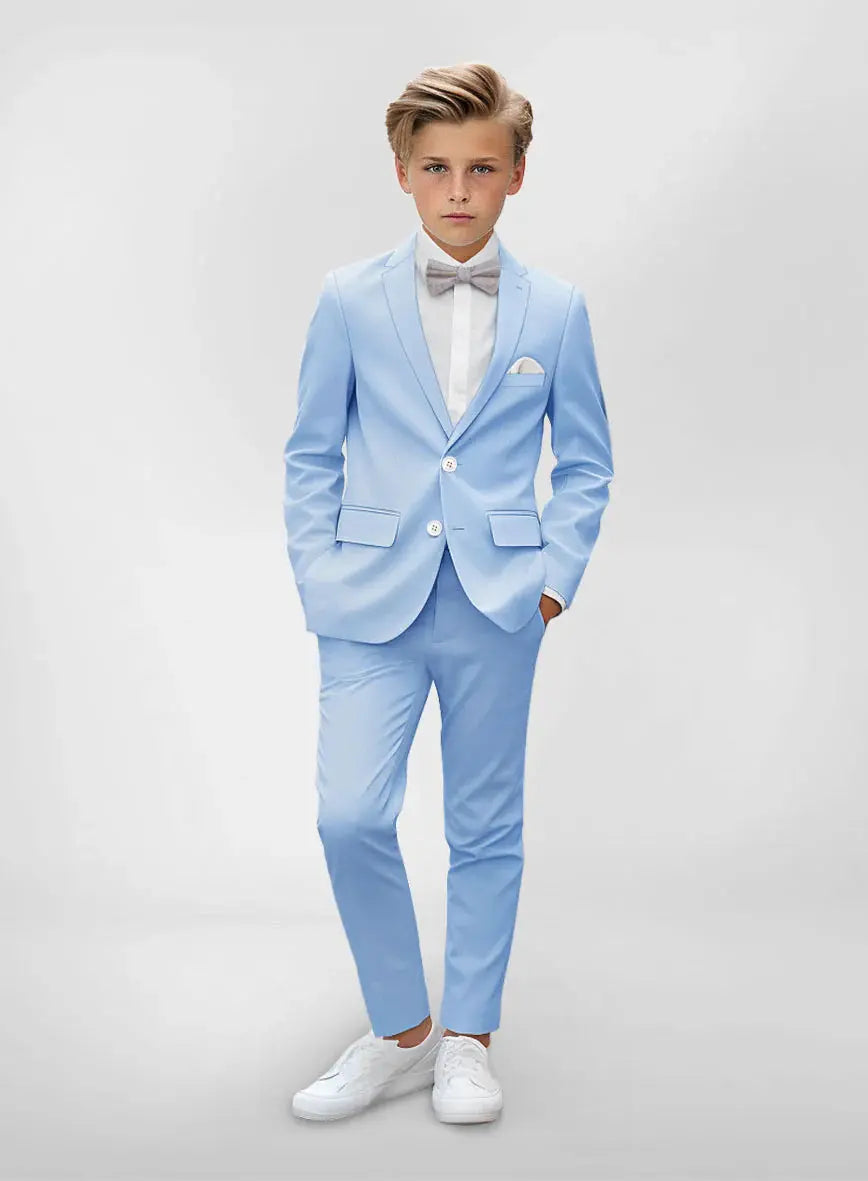 **Boys' 5-Piece Light Blue Suit Set | Premium Quality | Made in Canada | Perfect for Weddings, School Events & Special Occasions**
