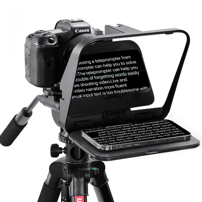Ulanzi RT02 Universal Teleprompter for Tablets & Smartphones - 10-12 Inch Screen Compatible with Remote Control (R004GBB1) - Perfect for Video Recording, Live Streaming & Content Creation