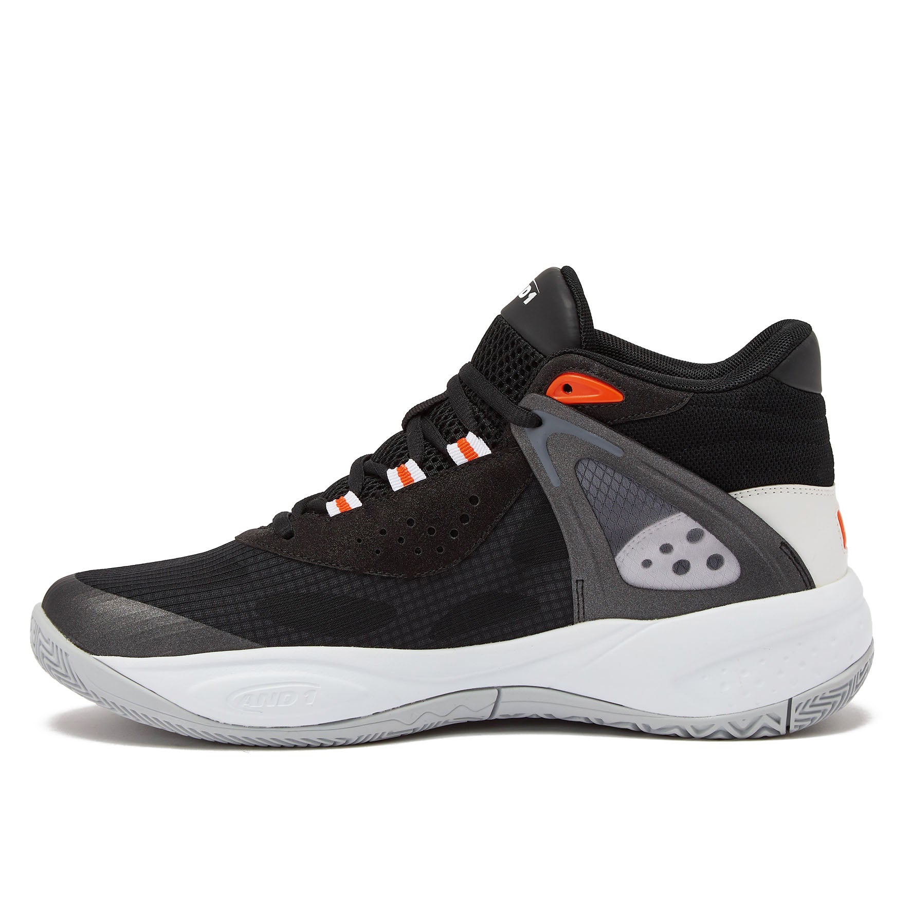 AND 1 Kids Revel Mid Size 3-7 Black Basketball Shoes - Lightweight Performance Sneakers for Boys & Girls - Perfect for Indoor Courts, School Sports & Casual Wear