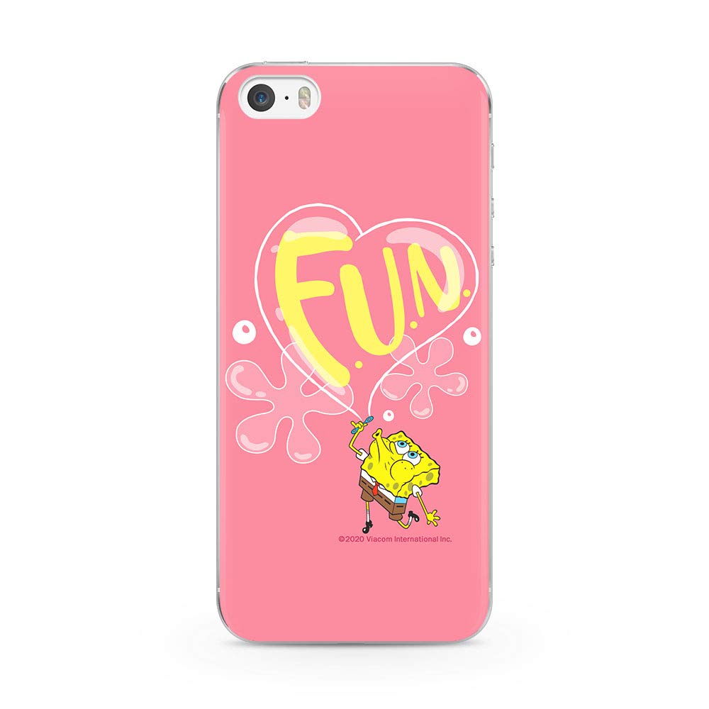 SpongeBob SquarePants iPhone 5/5S/SE Case - Cute Cartoon Character Phone Cover with Vibrant Multicolor Design - Perfect for Kids, Teens & Nickelodeon Fans - Durable Protection for School, Work & Daily Use