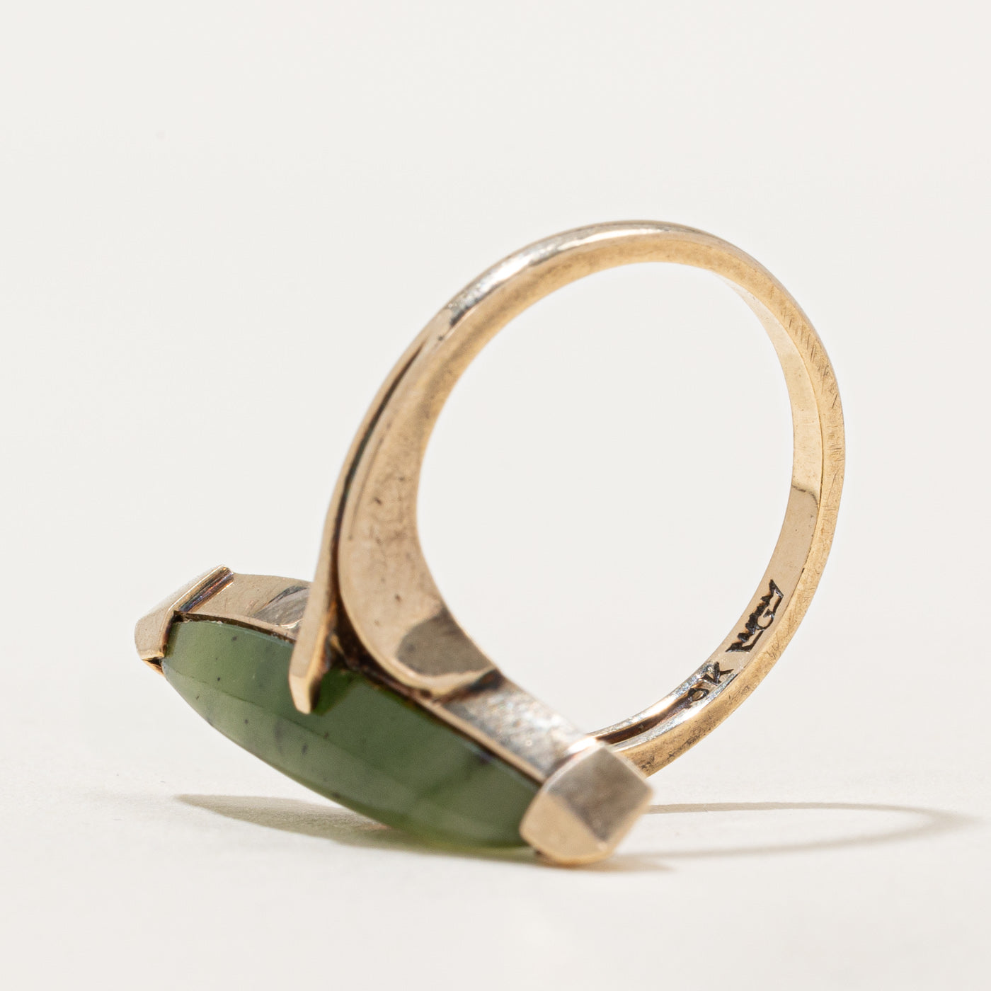 2.50ct Natural Nephrite Jade Bypass Navette Ring - Size 6.25 | Elegant Green Gemstone Jewelry for Women | Perfect for Weddings, Anniversaries & Special Occasions