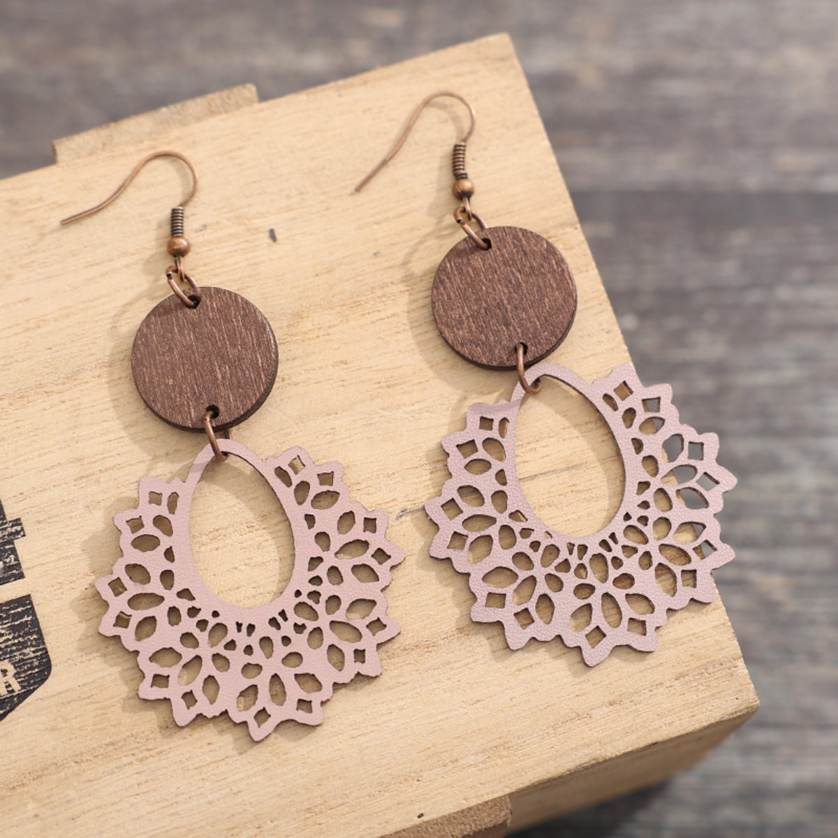 Geometric Cutout Dangle Earrings for Women - Trendy Boho Chic Gold Hoop Earrings - Perfect for Parties, Weddings & Everyday Wear