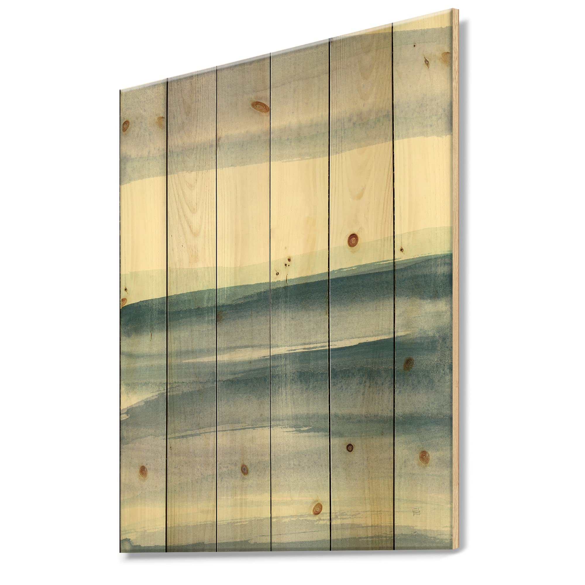 Farmhouse Wood Wall Decor - Mint Indigo Dawn Blue Wood Wall Art, Large Country Charm Wood Panels Printed on Natural Pine | Rustic Home Decor for Living Room, Bedroom & Kitchen
