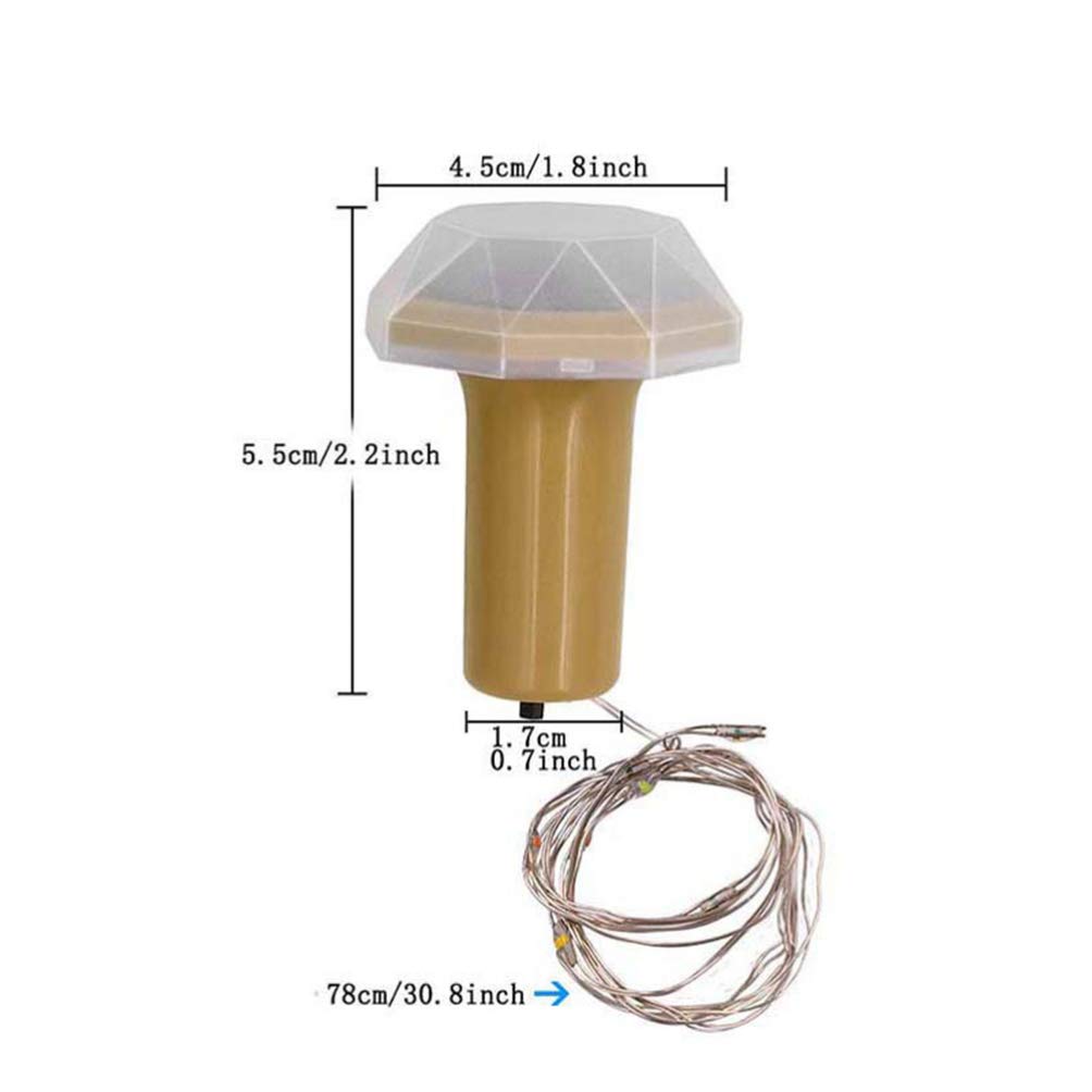 Uonlytech Solar Powered LED Wine Bottle Lights with Cork - 6 Pack Copper Wire Fairy String Lights for Christmas, Wedding, Party & Home Decor - Outdoor & Indoor Use