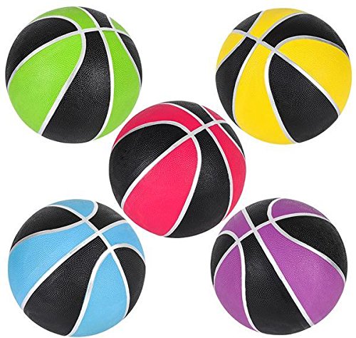 Neon Black Regulation Basketball 9.5 Inches - Case of 25 Official Size Basketballs for Indoor/Outdoor Games, Team Practice, Gym Training & School Sports