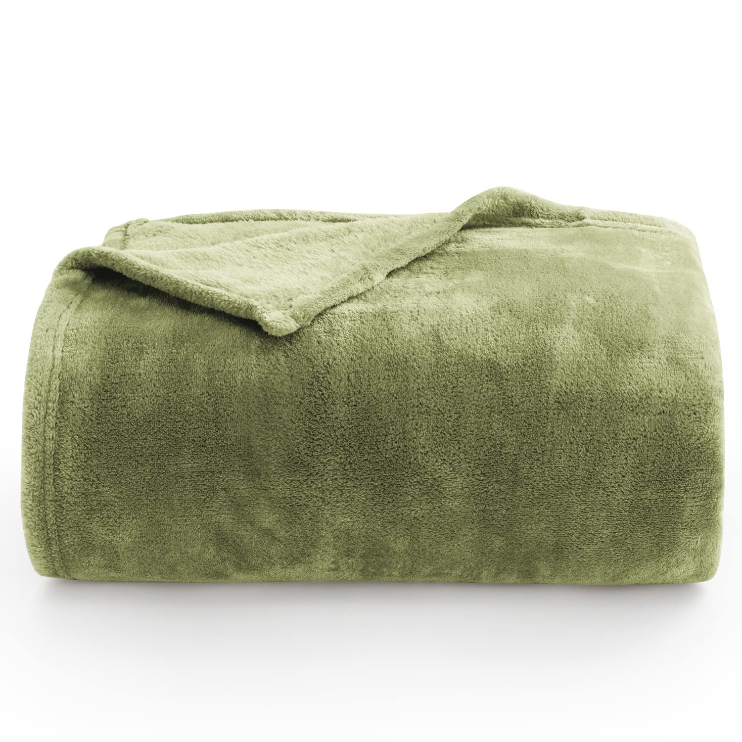 BEDELITE King Size Fleece Blanket - Ultra Soft & Warm Sage Green Plush Throw for Bed, Couch & Winter Use - 108