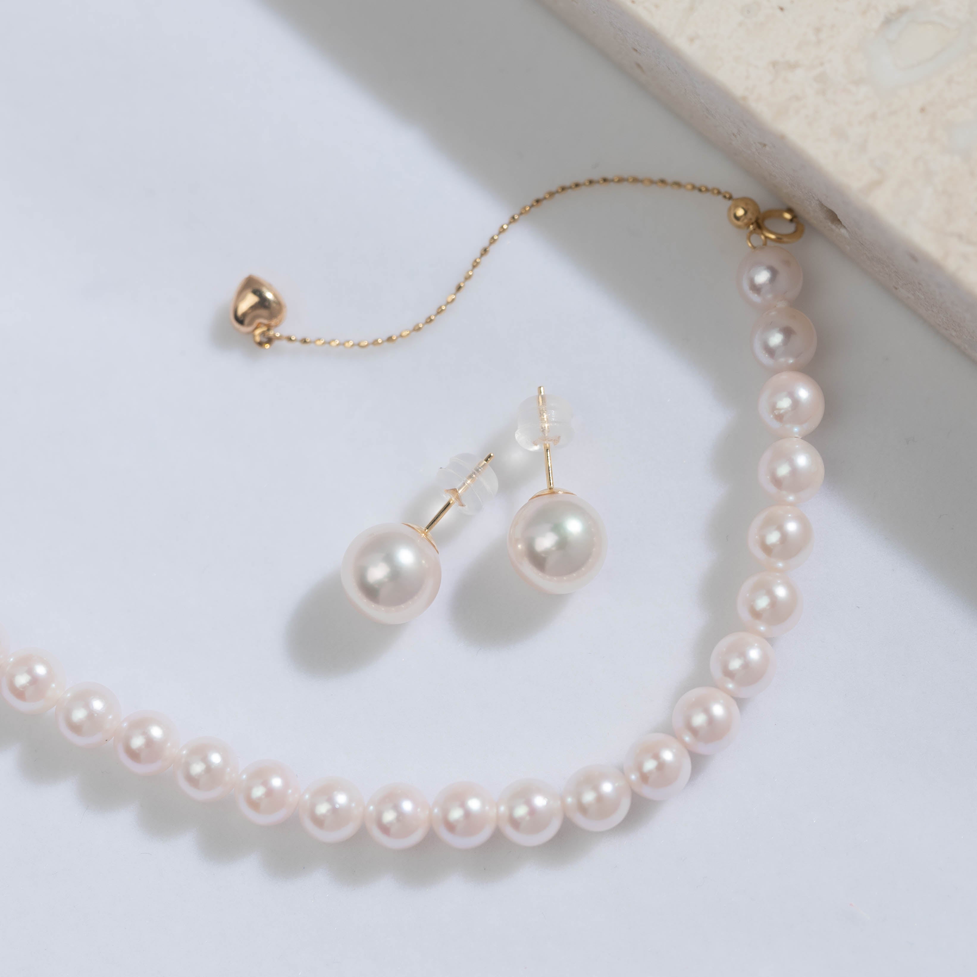 18K Gold Hanadama Akoya Pearl Stud Earrings - AAA Grade, Hypoallergenic, Elegant Jewelry for Women - Perfect for Weddings, Parties & Special Occasions