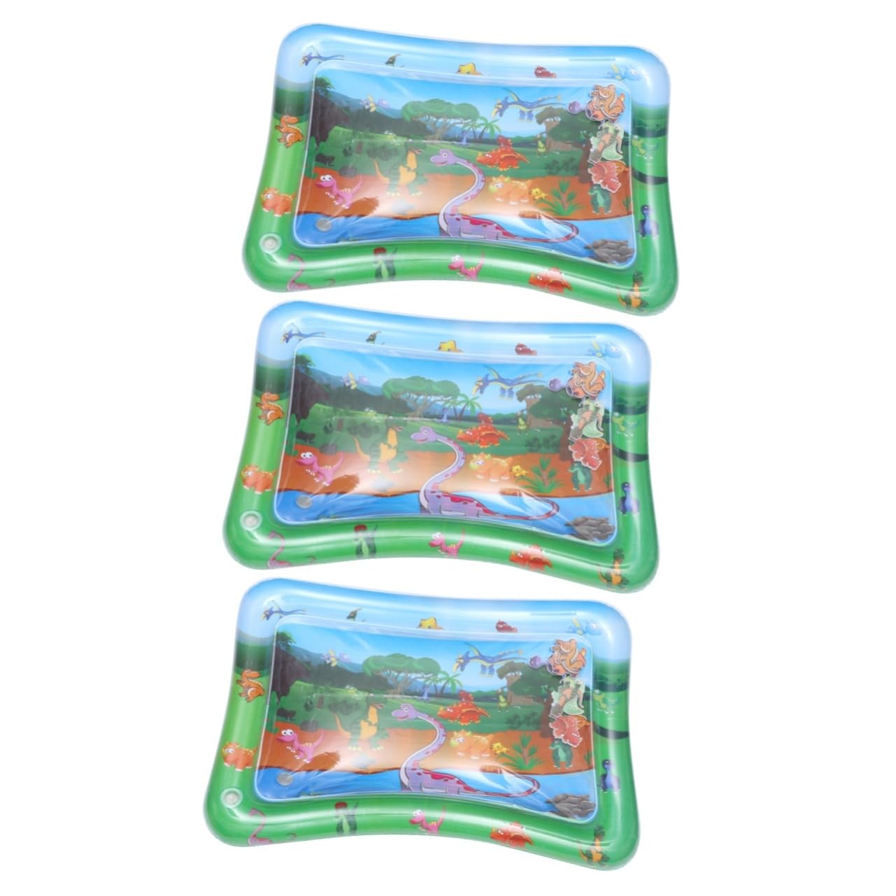 **HEMOTON 3-Pack Inflatable Water Play Mat for Kids - Sprinkler Mat, Tummy Time Mat, Pool & Backyard Fun - Perfect for Summer Outdoor Activities**