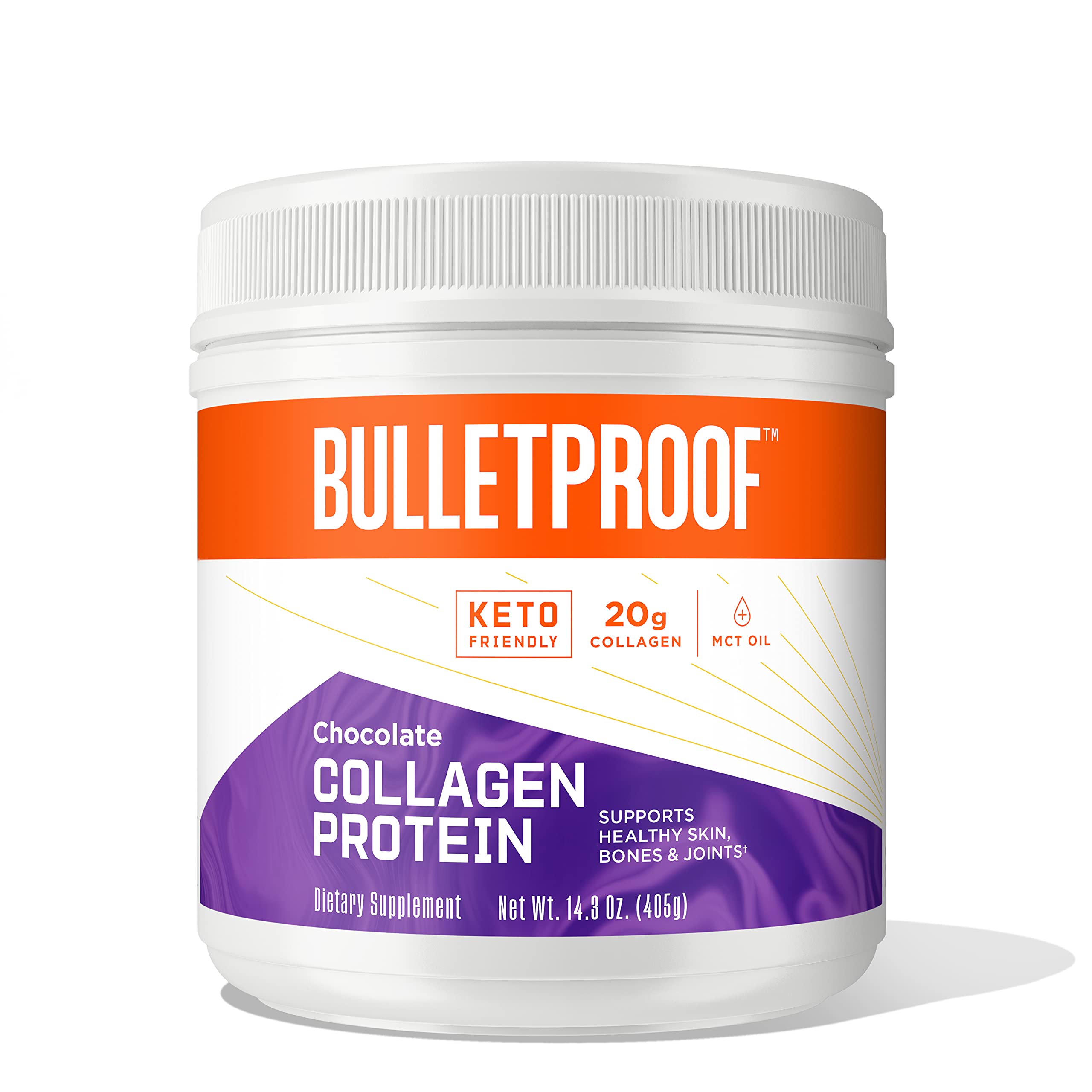 Bulletproof Chocolate Collagen Protein Powder with MCT Oil - 19g Protein, 14.3 Oz | Collagen Peptides & Amino Acids for Healthy Skin, Bones & Joints | Perfect for Keto, Paleo & Post-Workout Recovery